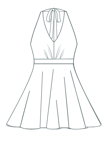 Halter Neck with Circle Skirt