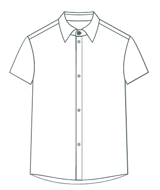 Short Sleeve with Standard Collar with Front Placket