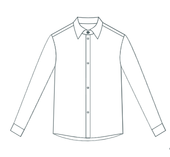 Standard Collar with Front Placket and Cuffs
